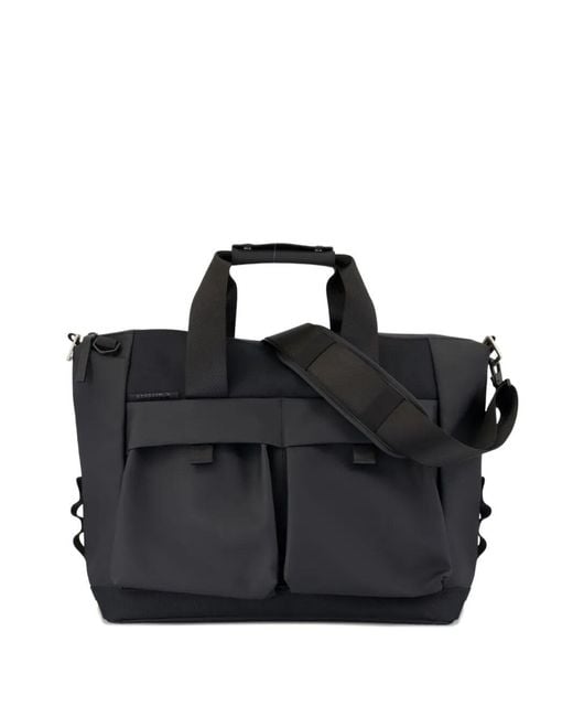 Rains Black "Otaru" Weekend Bag Small