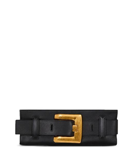 Balmain Black Anthem Calfskin Clutch