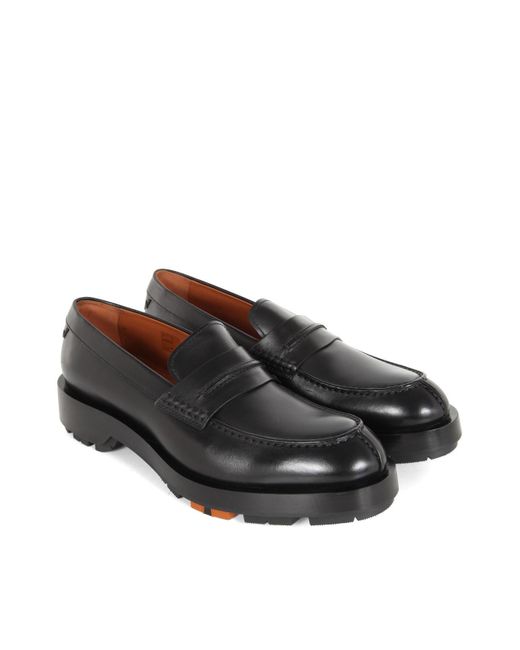 Zegna Black Loafer In Hand-buffed Calfskin Shoes for men