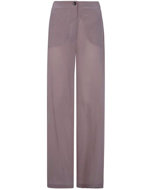Seventy Purple Mixed Silk Sand Wash Trousers