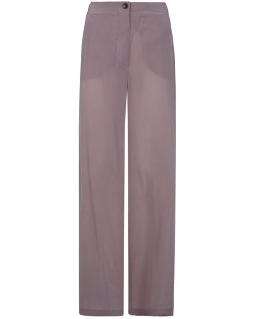 Seventy Purple Mixed Silk Sand Wash Trousers