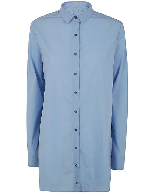 A PUNTO B Blue Oversize Shirt