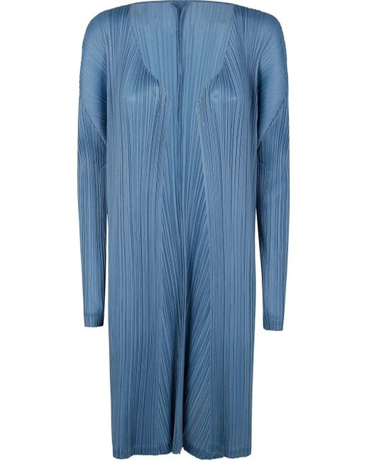 Pleats Please Issey Miyake Blue Monthly Colors: January Cardigan