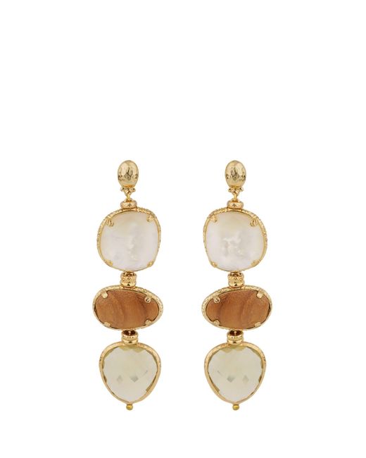 Gas Bijoux Metallic Earrings Plated "Silene 3"