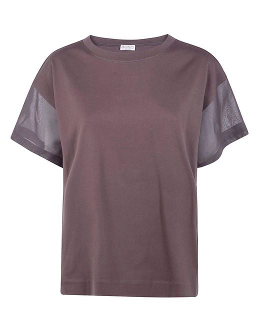 Brunello Cucinelli Purple Classic T-Shirt