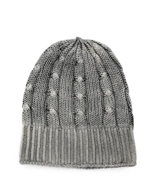 Avant Toi Gray Hat Cashmere Hand Painted "Braided And Ribbed" for men