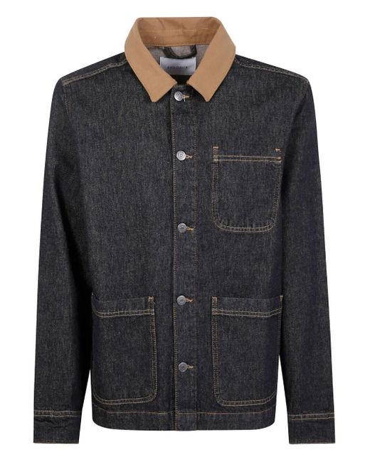 Les Deux Black "Layton" Denim Overshirt for men