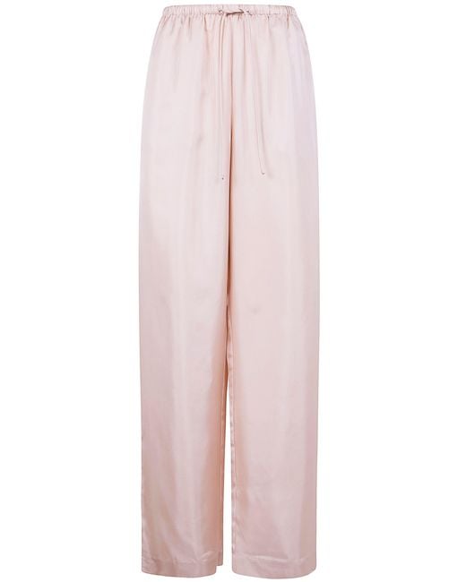 Rohe Pink Relaxed Silk Trousers