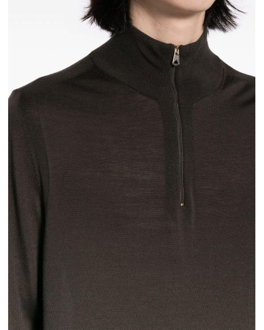 Paul Smith Black Sweater Zipper Neck for men
