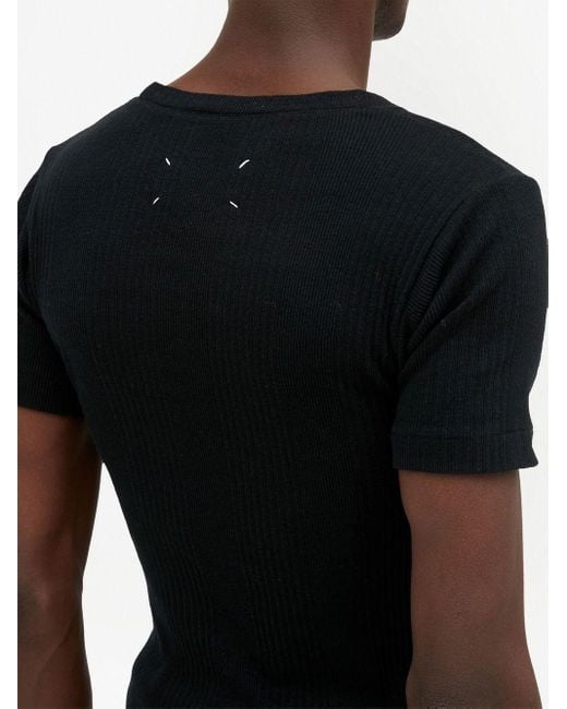 Maison Margiela Black Fitted T-shirt for men