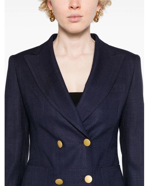 Tagliatore Blue Jcoral Double Breasted Jacket