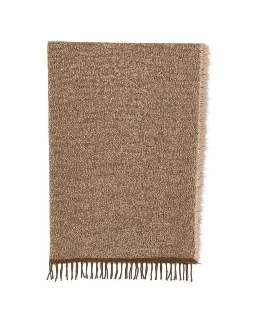 Sciarpa Bouclé Con Frange di Uma Wang in Natural da Uomo