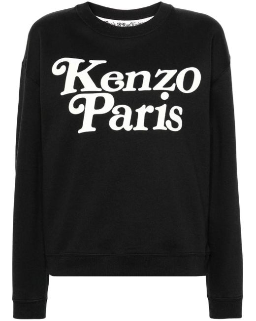 KENZO Black X Verdy Flocked-Logo Sweatshirt