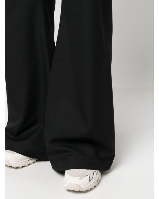 MM6 by Maison Martin Margiela Black High-waisted Flared Trousers
