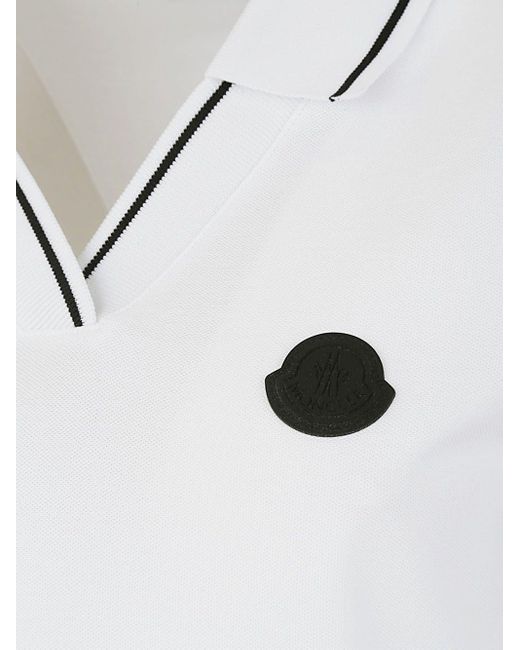 Moncler White Short Sleeves Polo Clothing