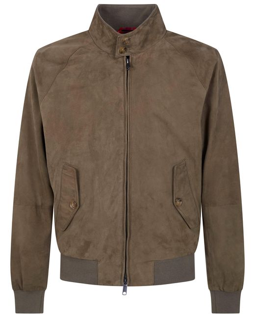 Baracuta Brown "G9 Suede" Bomber Jacket for men