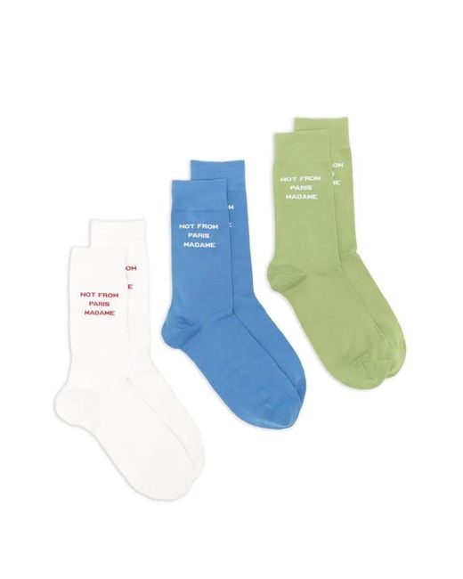 Drole de Monsieur Blue 'Le Pack De Chaussettes Slogan' Socks for men