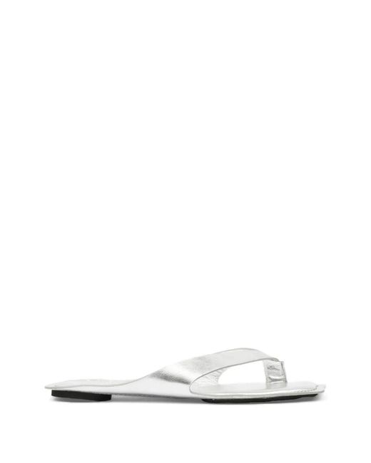 MM6 by Maison Margiela White Flat Sandals