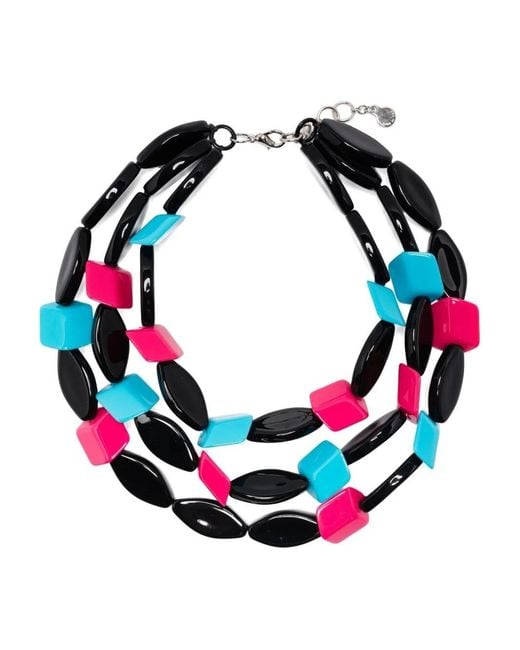 Emporio Armani Red Three Strand Necklace