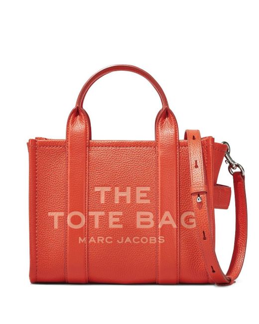 Borsa The Leather Tote Piccola di Marc Jacobs in Red