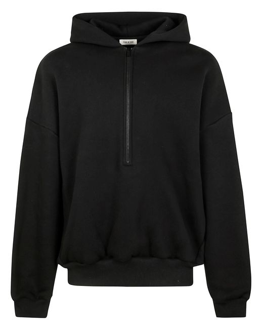 Fear of God Eternal Black Eternal Half Zip Hoodie for men