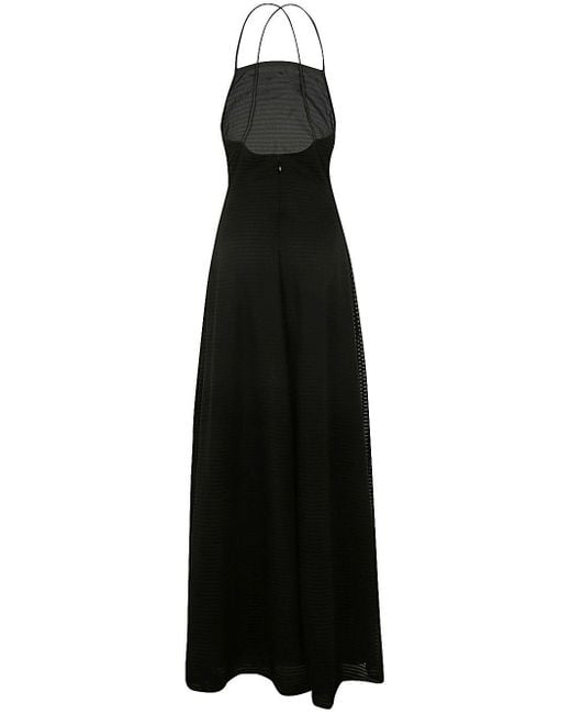Emporio Armani Black Striped Long Dress
