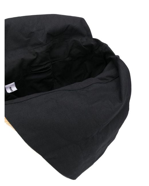 Muuñ Black Triade Straw Bag