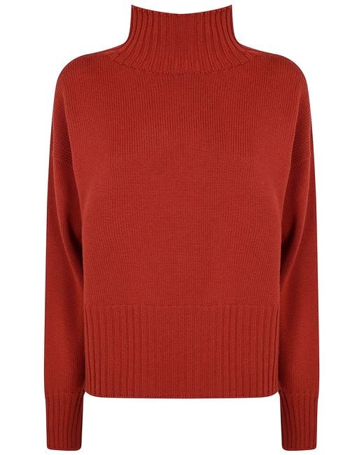 Drumohr Red Sweater V Neck "L5Mn504L 280 Spices"
