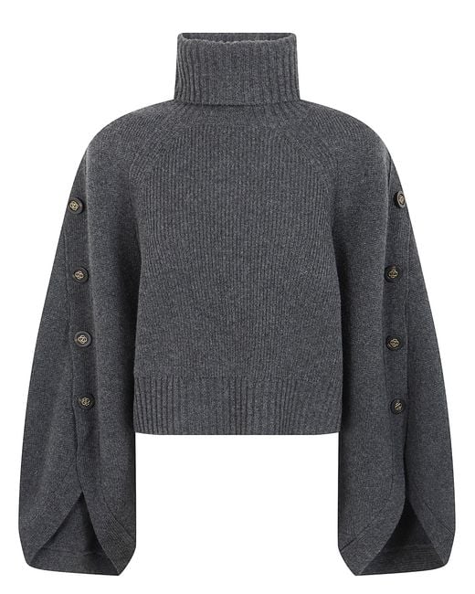 Zimmermann Gray Sweater Buttoned "Valiant"