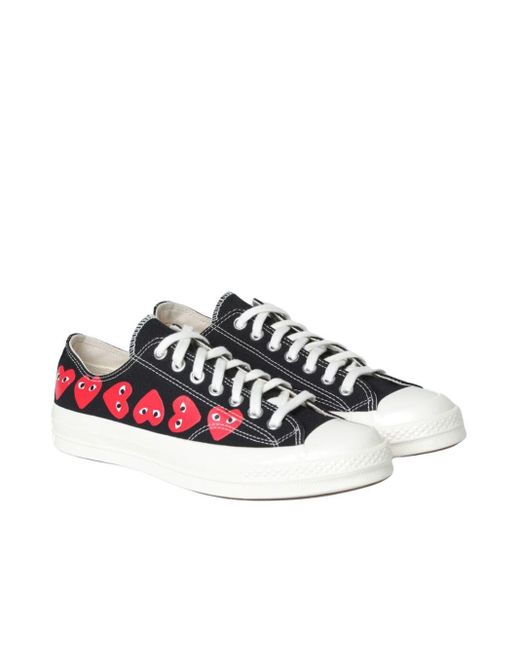 COMME DES GARÇONS PLAY Red Converse Multi Heart Low Top Sneakers Shoes for men