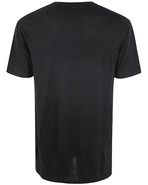 MD75 Black Linen T-shirt for men