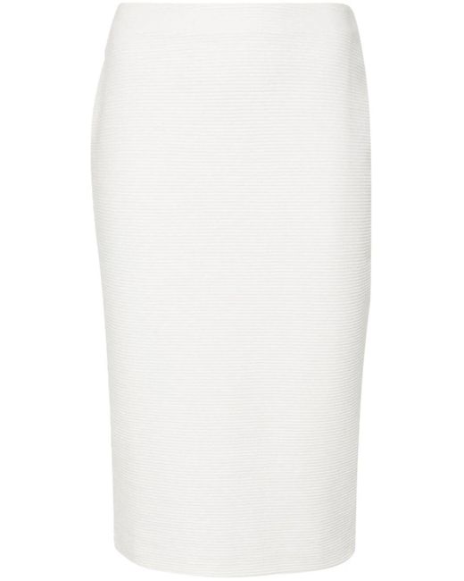 Emporio Armani White Longuette Skirt