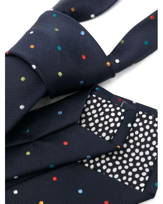 Paul Smith Blue Tie Multicolour Spot Accessories for men