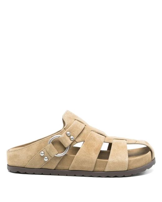Ash Natural Terry Suede Velours Sandals