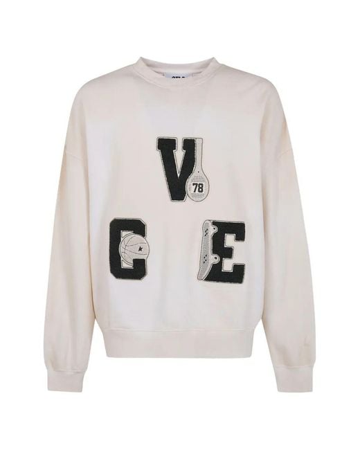 Golden Goose Deluxe Brand White "Star" Boxi Crewneck Vintage Treatment Vce Patch S for men