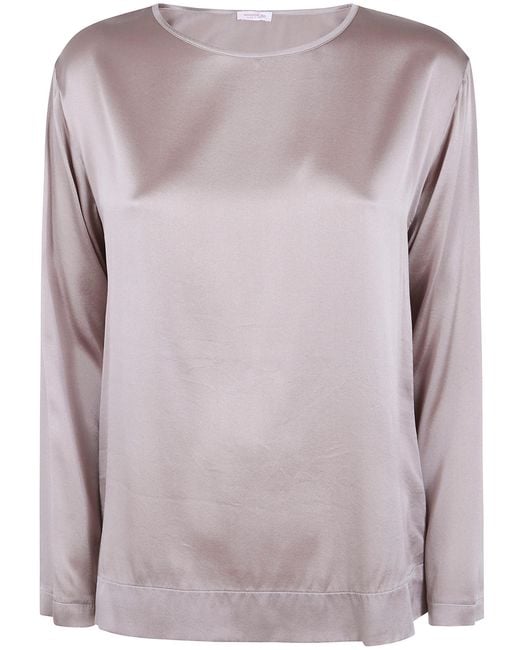 Rossopuro Natural Sweater Long Sleeved "Silk Blouse"