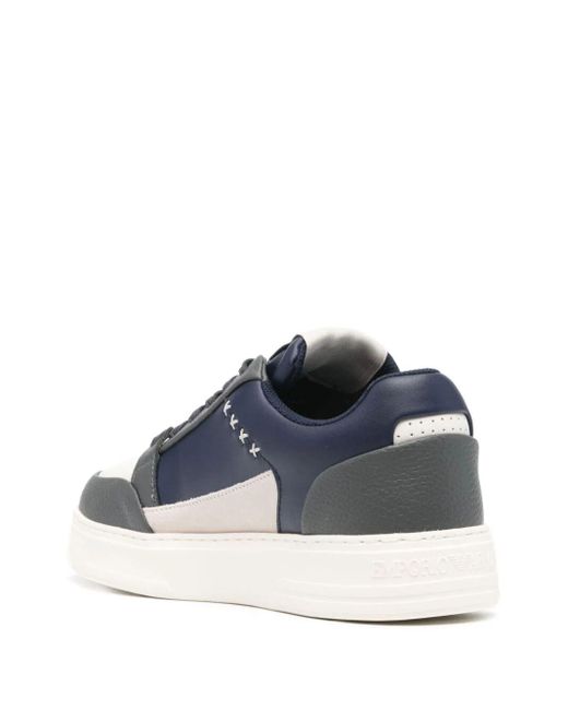 Emporio Armani Blue Suede Sneaker Shoes for men
