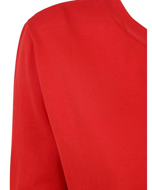 A PUNTO B Red V Neck Sweater