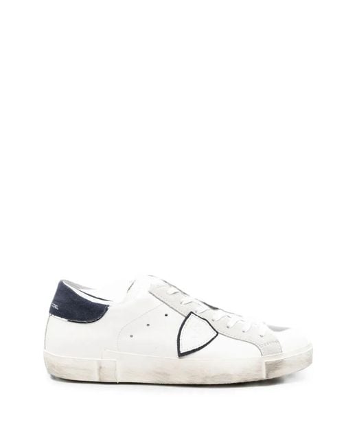 Philippe Model White Trainers Low-Top "Prsx" for men