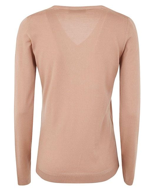 GOES BOTANICAL Pink Long Sleeves V Neck Sweater