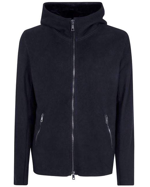 Giorgio Brato Blue Coat Hooded Short 'Gu27F.26018.Mevl' for men