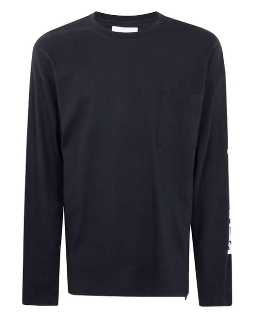 Oamc Peacemaker Blue Peacemaker Long Sleeves Pocket Tee