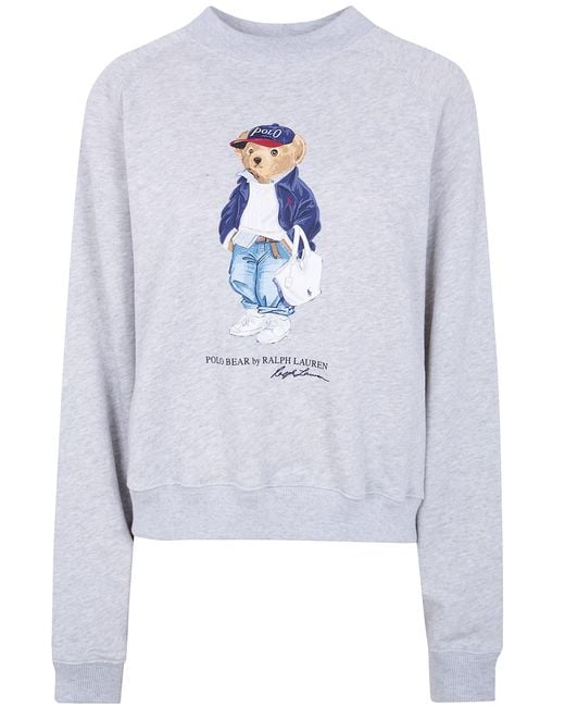 Polo Ralph Lauren White "Bear" Crewneck Sweatshirt
