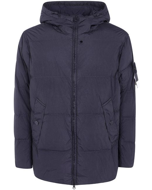 Stone Island Blue Jacket Hooded "Classic Hoodie Jacket" for men