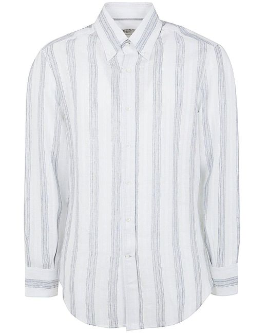 Brunello Cucinelli White Shirt for men
