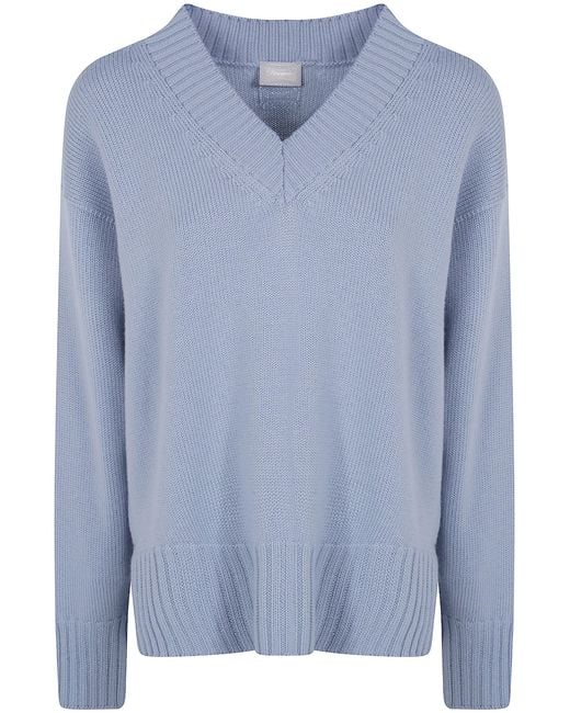 Drumohr Blue Sweater V Neck "L5Mn481L"
