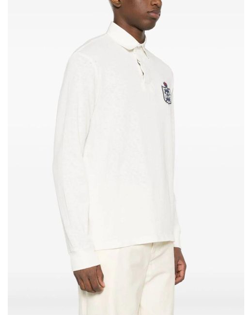 Polo Ralph Lauren White Long Sleeves Rugby Polo for men