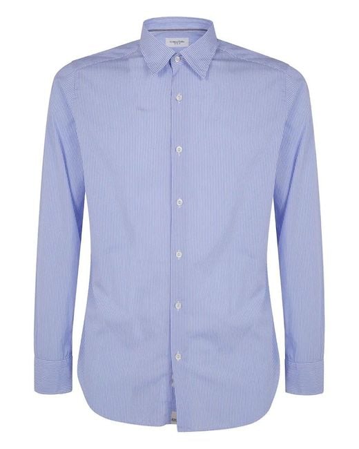 Tintoria Mattei 954 Blue Cotton Shirt: Mod Ay34 for men
