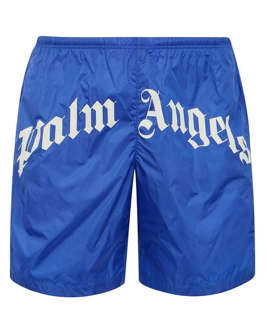 Palm Angels Blue Swim Shorts Cobalt for men