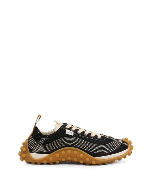 AMI Black Trainers And Ivory "Mirage" for men
